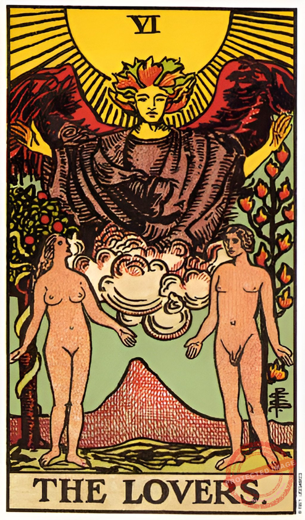 таро карта влюбените