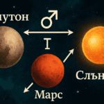 Глобално напрежение:Тау-квадрат Плутон, Марс и Слънце