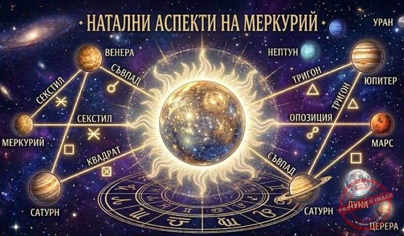 Натални аспекти на Меркурий