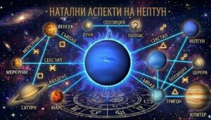 Натални аспекти на Нептун
