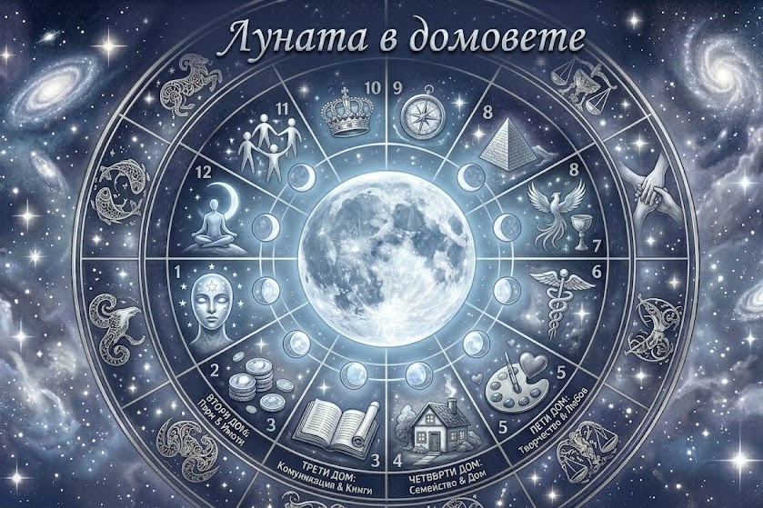 Луната в домовете