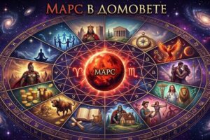 Марс в домовете