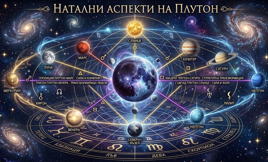 Натални аспекти на Плутон