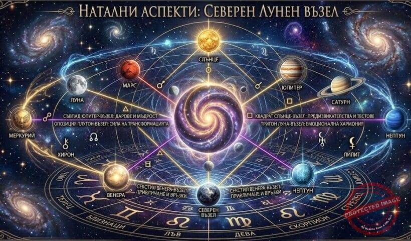 Натални аспекти Северен Лунен Възел