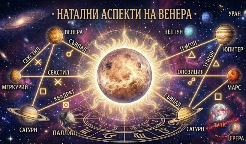 Натални аспекти на Венера