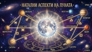 Натални аспекти на Луната