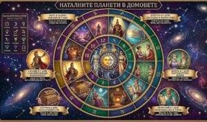 Наталните планети в домовете