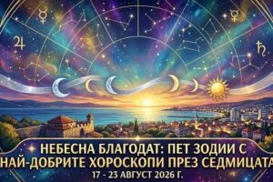Небесна благодат: Пет зодии се радват на най-добрите хороскопи през седмицата до 23 август 2026