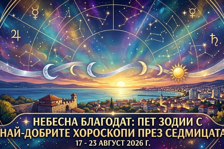 Небесна благодат: Пет зодии се радват на най-добрите хороскопи през седмицата до 23 август 2026